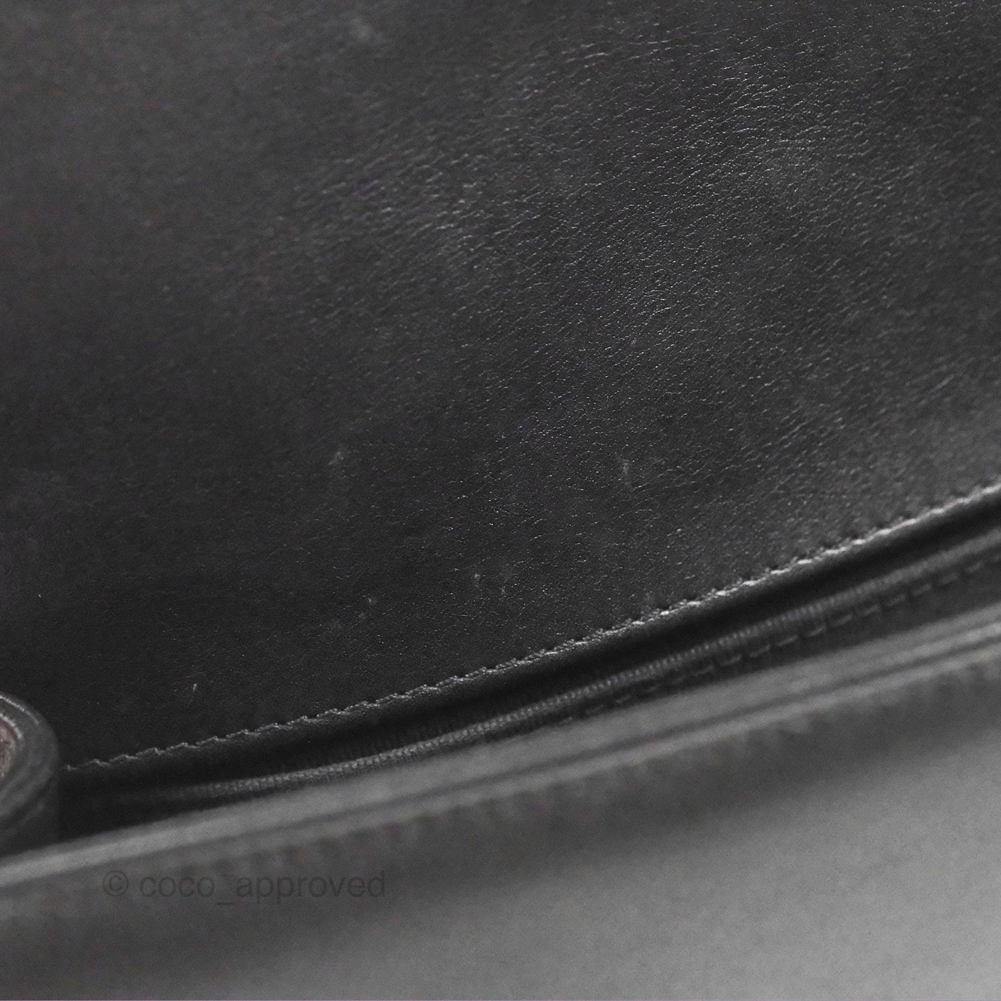 Chanel Small Chevron Boy Black Calfskin Silver Hardware
