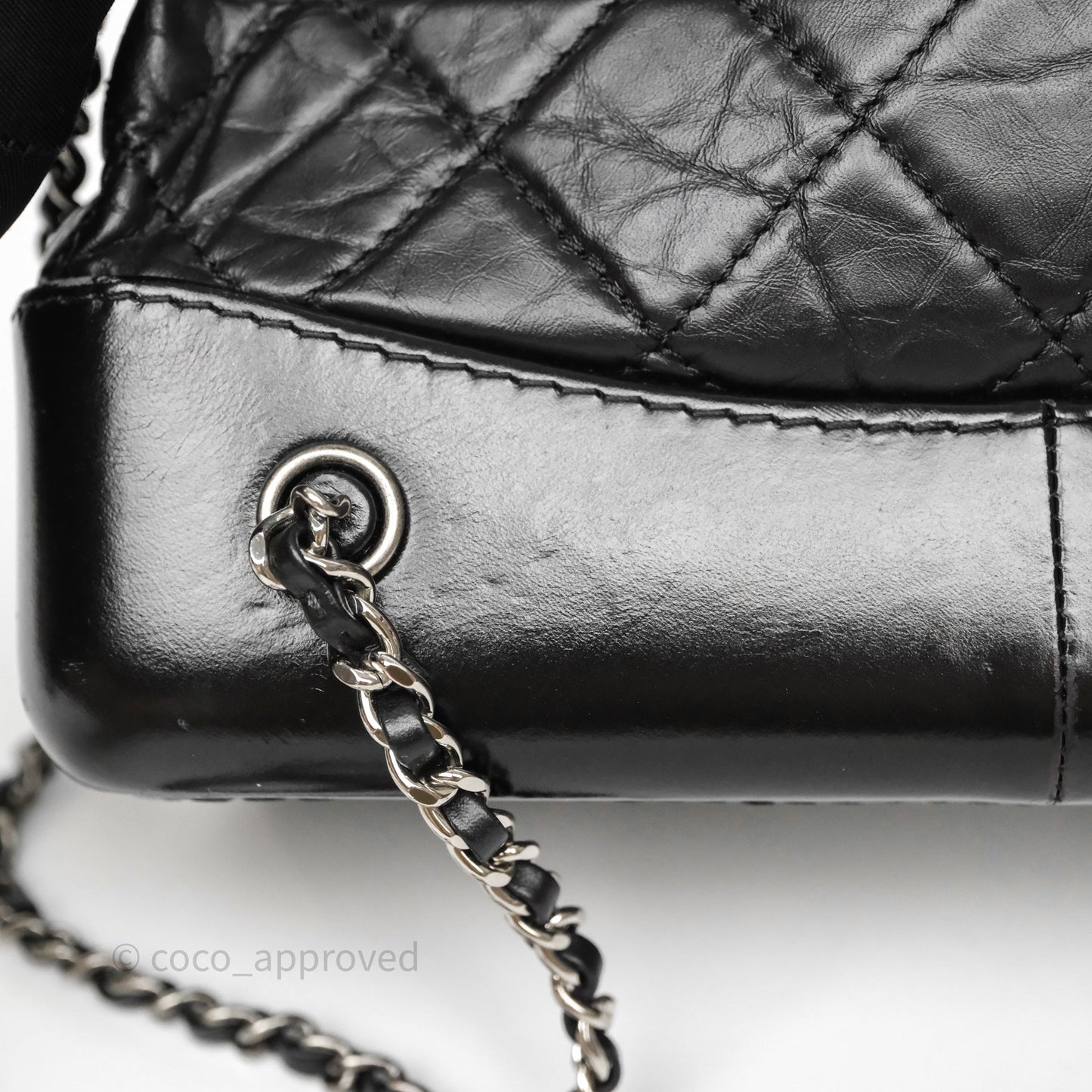 Chanel Small Gabrielle Backpack Black Aged Calfskin