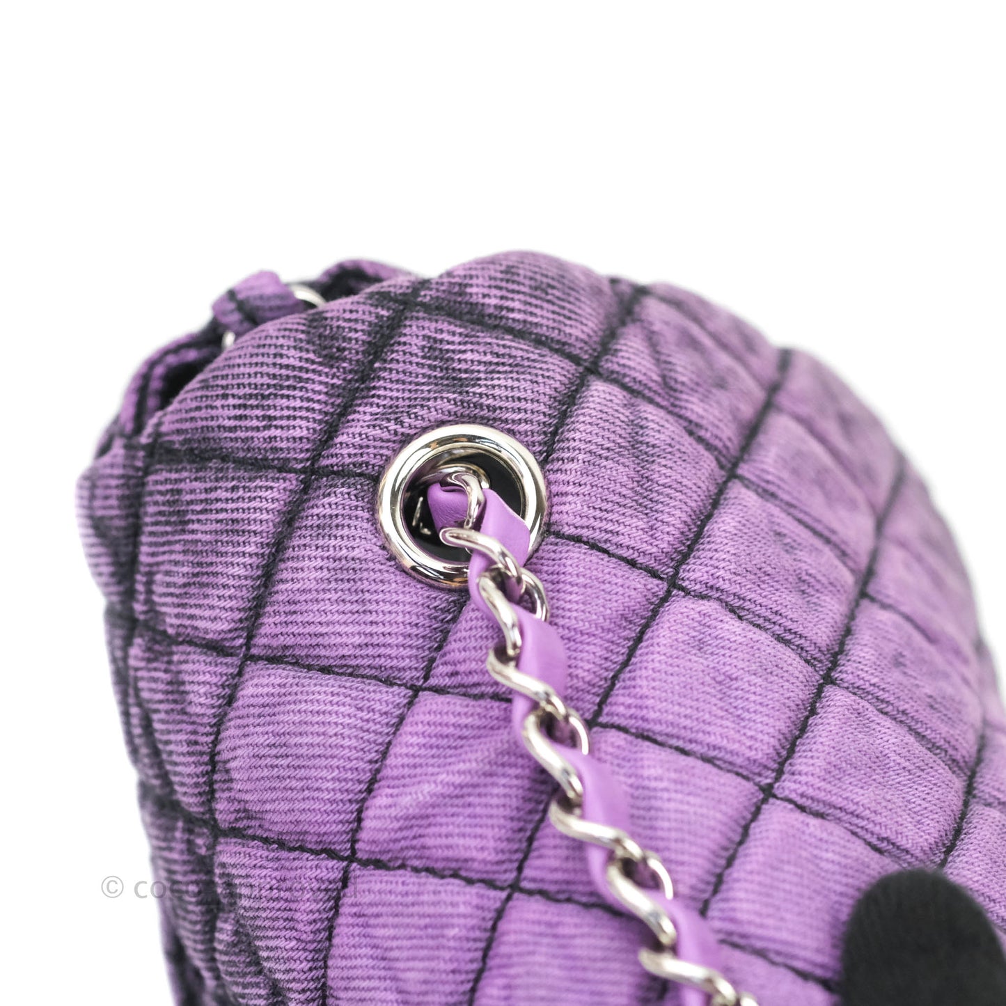 Chanel Denimpression Quilted Small Flap Purple Black
