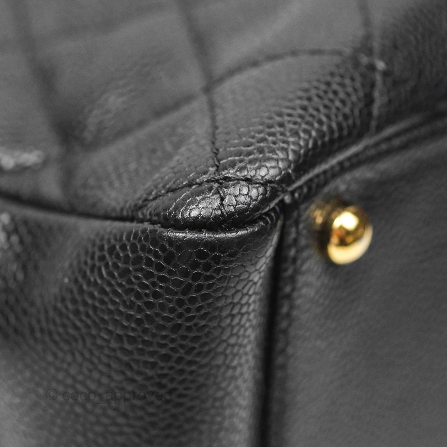 Chanel PTT Petite Timeless Shopping Tote Bag Black Caviar Gold Hardware