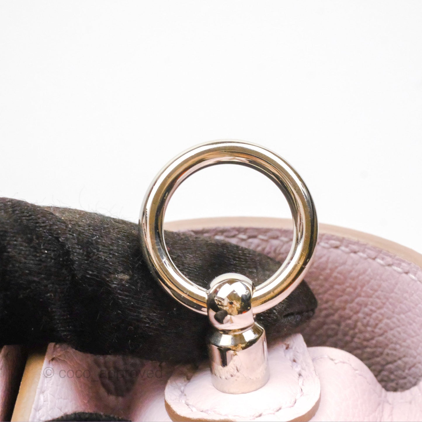 Hermès Roulis Mini 18 Mauve Pale Evercolor Palladium Hardware