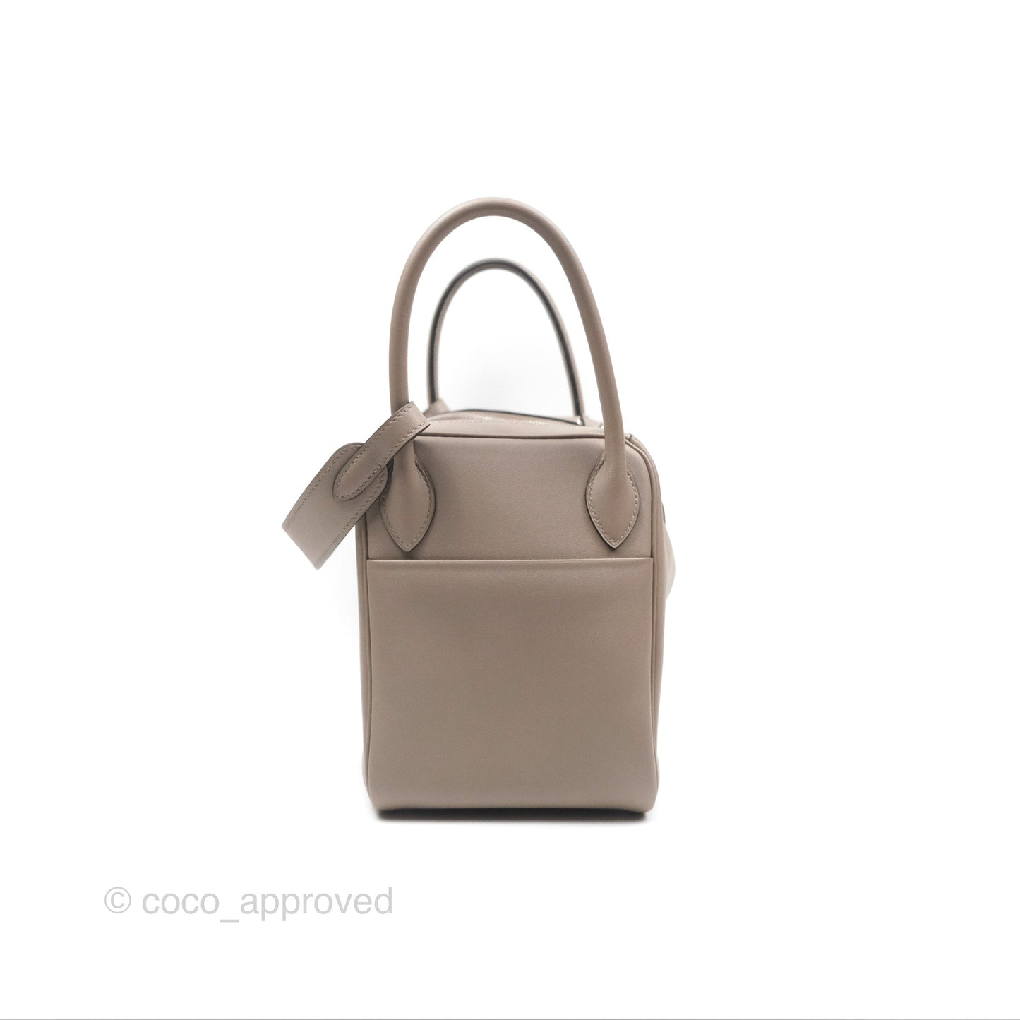 Hermès Lindy 30 Gris Asphalte M8/ Blue Indigo 76 Swift Palladium Hardware