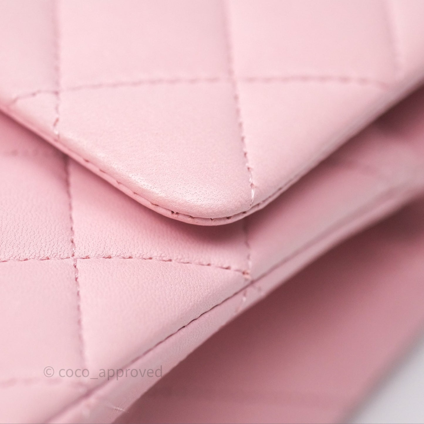 Chanel Classic M/L Medium Flap Quilted Pink Lambskin Gold Hardware