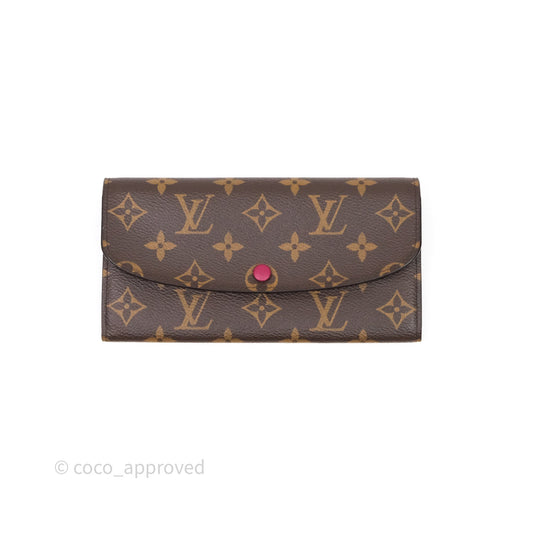 Louis Vuitton Emilie Wallet Monogram Canvas Fuchsia Pink