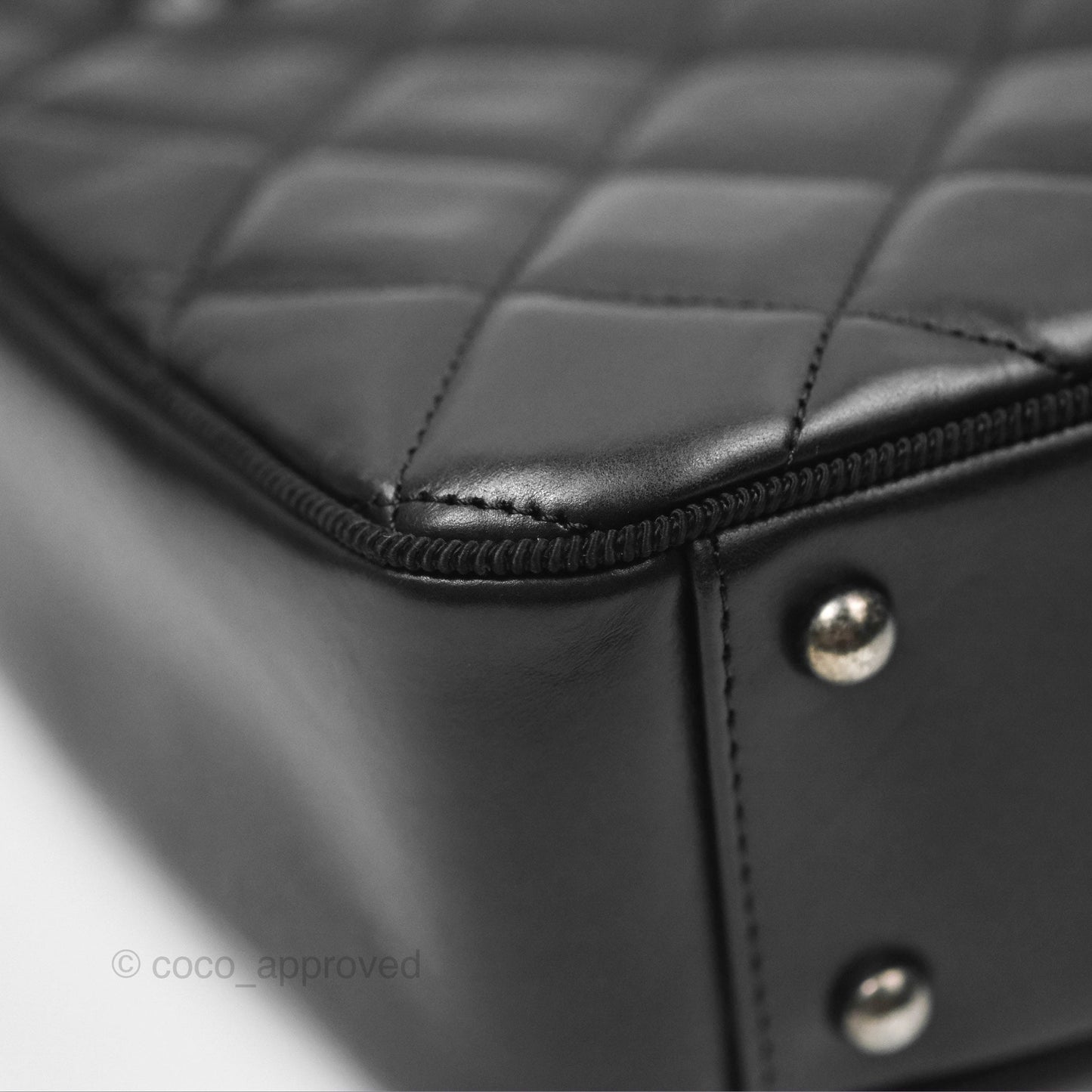 Chanel Large Ballerine Camera Case Black Calfskin Ruthenium Hardware
