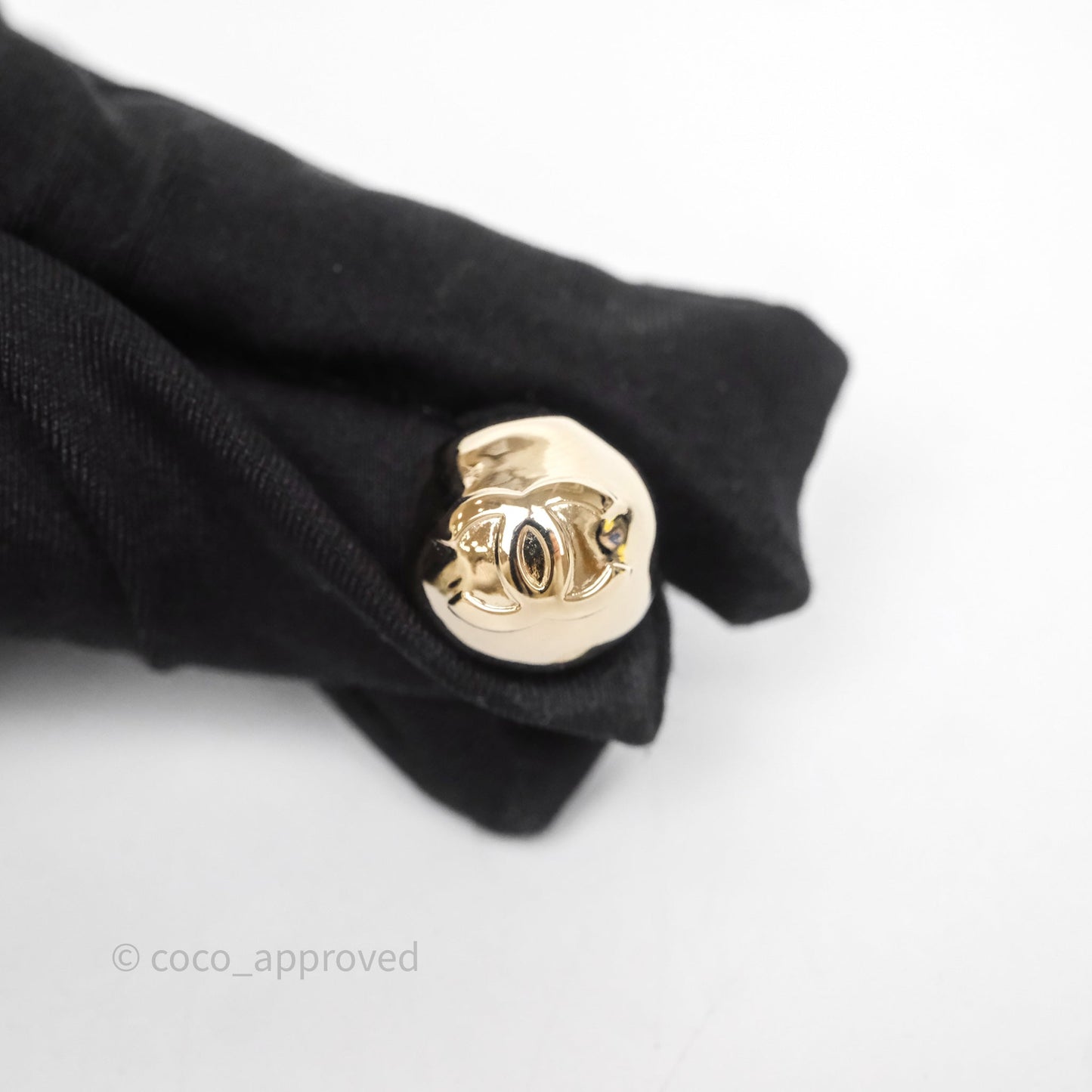 Chanel CC Sphere Earrings Gold Tone 25K