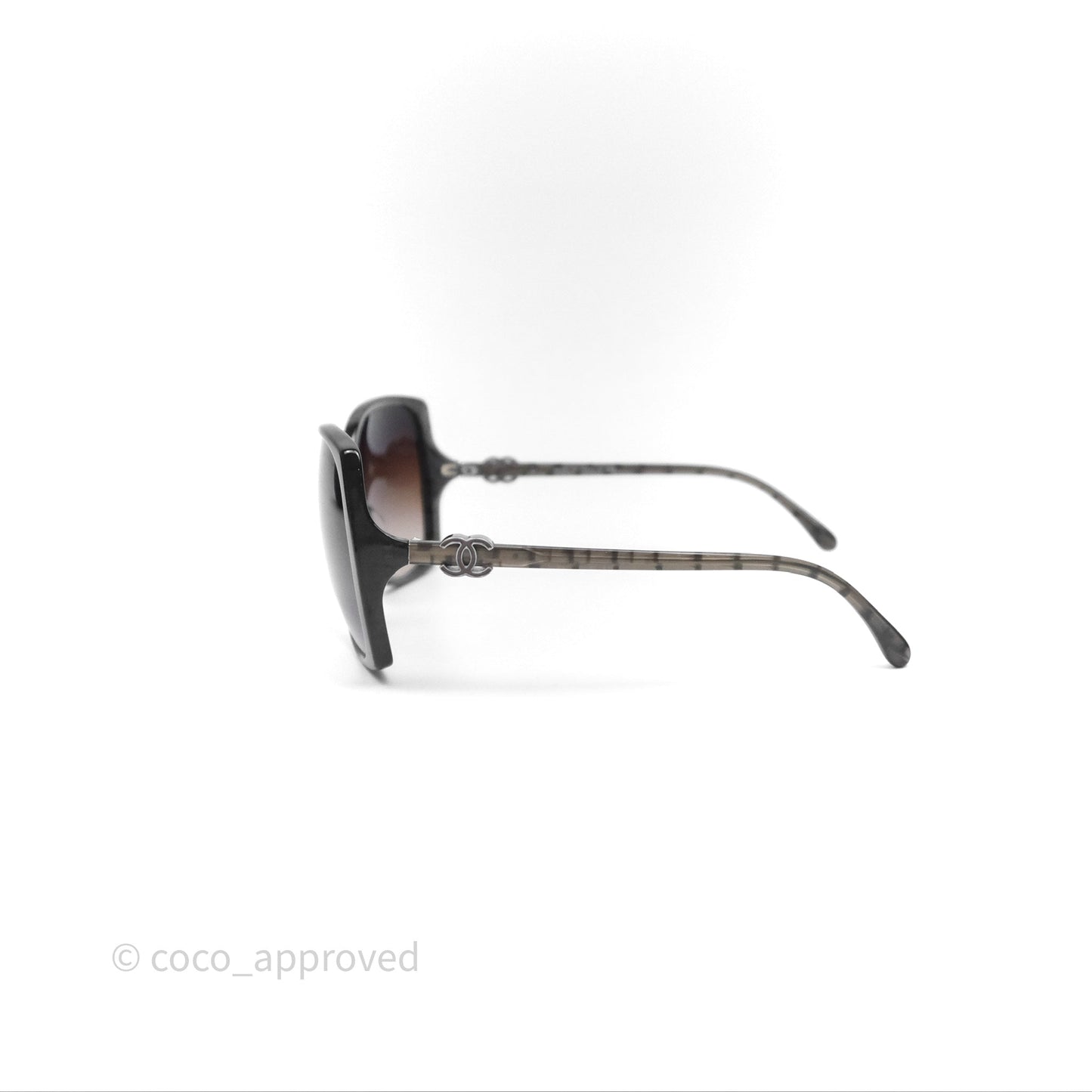Chanel 5216 Square Oversized Frame CC Sunglasses Brown