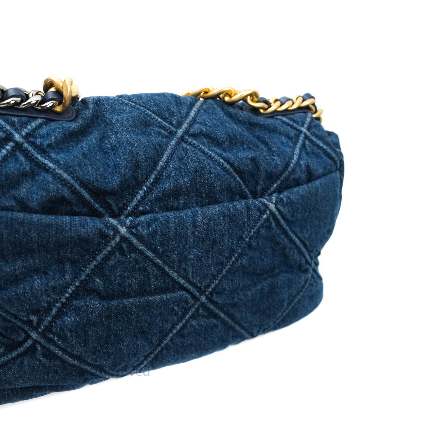 Chanel 19 Medium Dark Denim Mixed Hardware