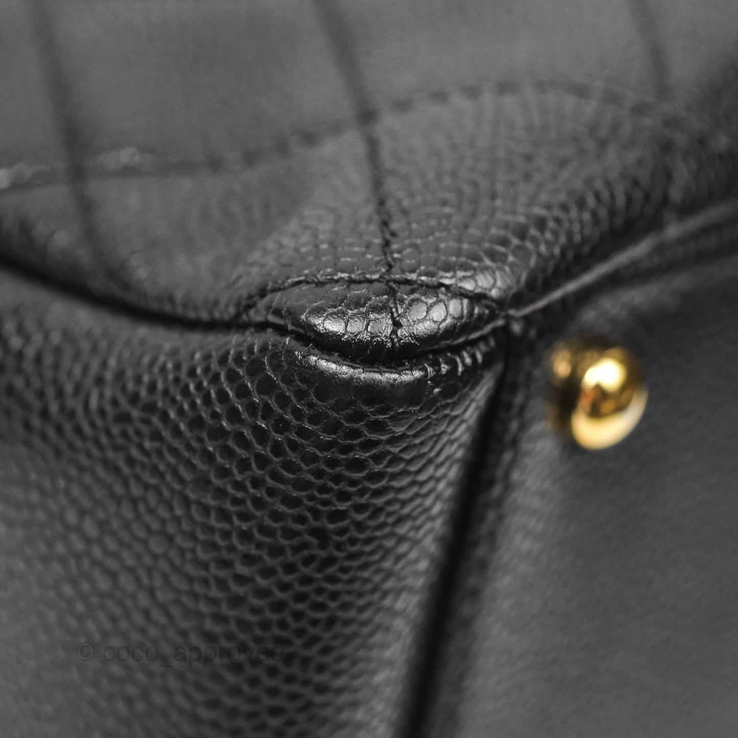 Chanel PTT Petite Timeless Shopping Tote Bag Black Caviar Gold Hardware