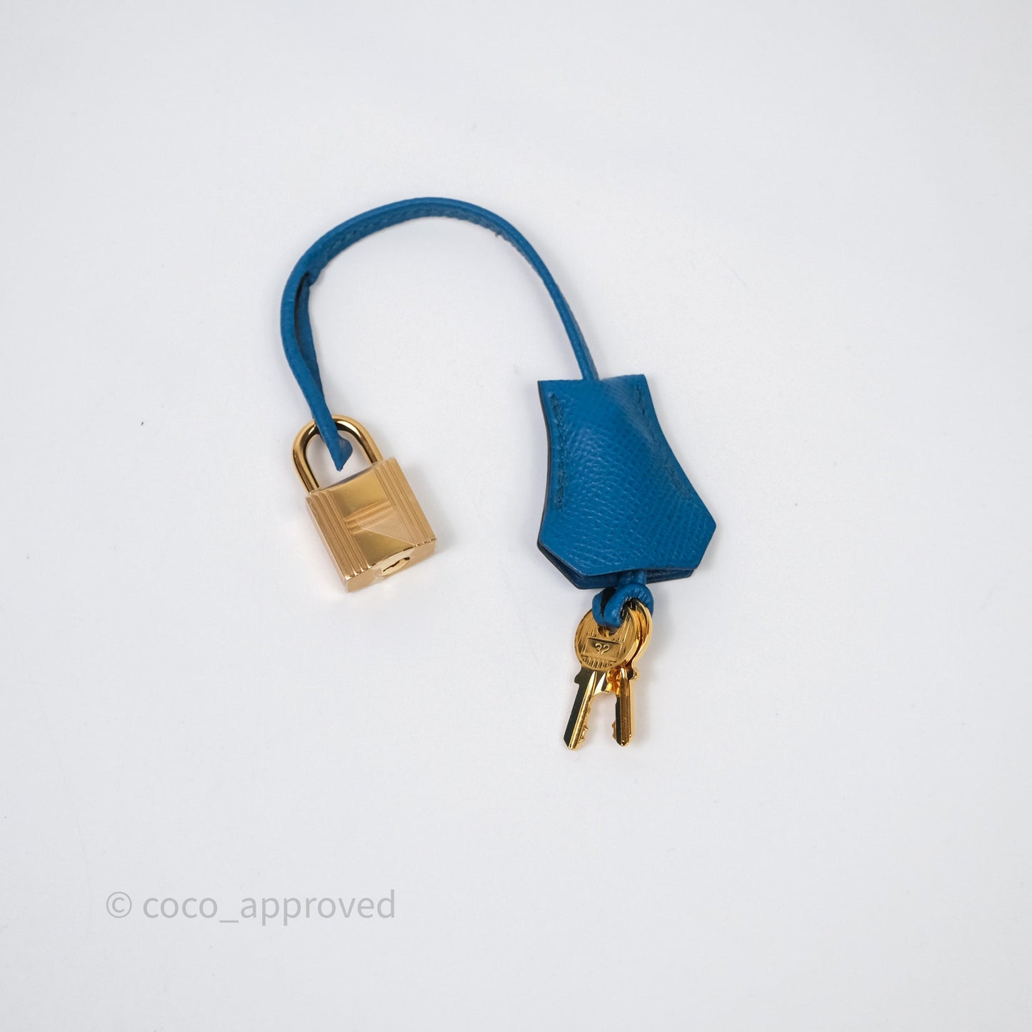Hermès Kelly 28 Blue Epsom Gold Hardware