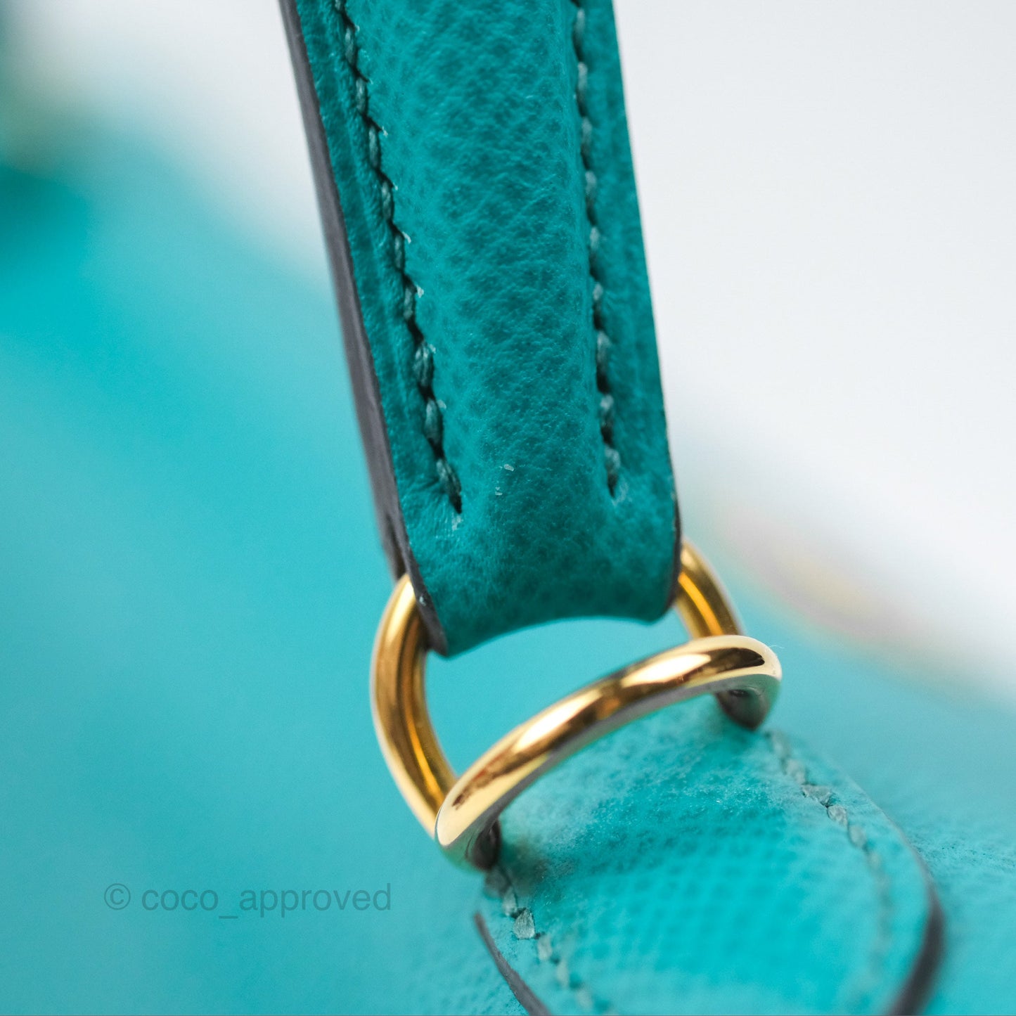 Hermès Sellier Kelly 25 Bleu Paon 7F Epsom Gold Hardware