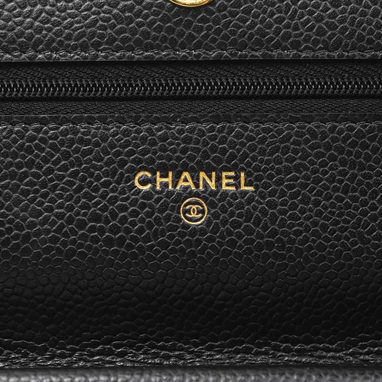 Chanel Quilted Classic Wallet On Chain WOC Black Caviar Gold Hardware