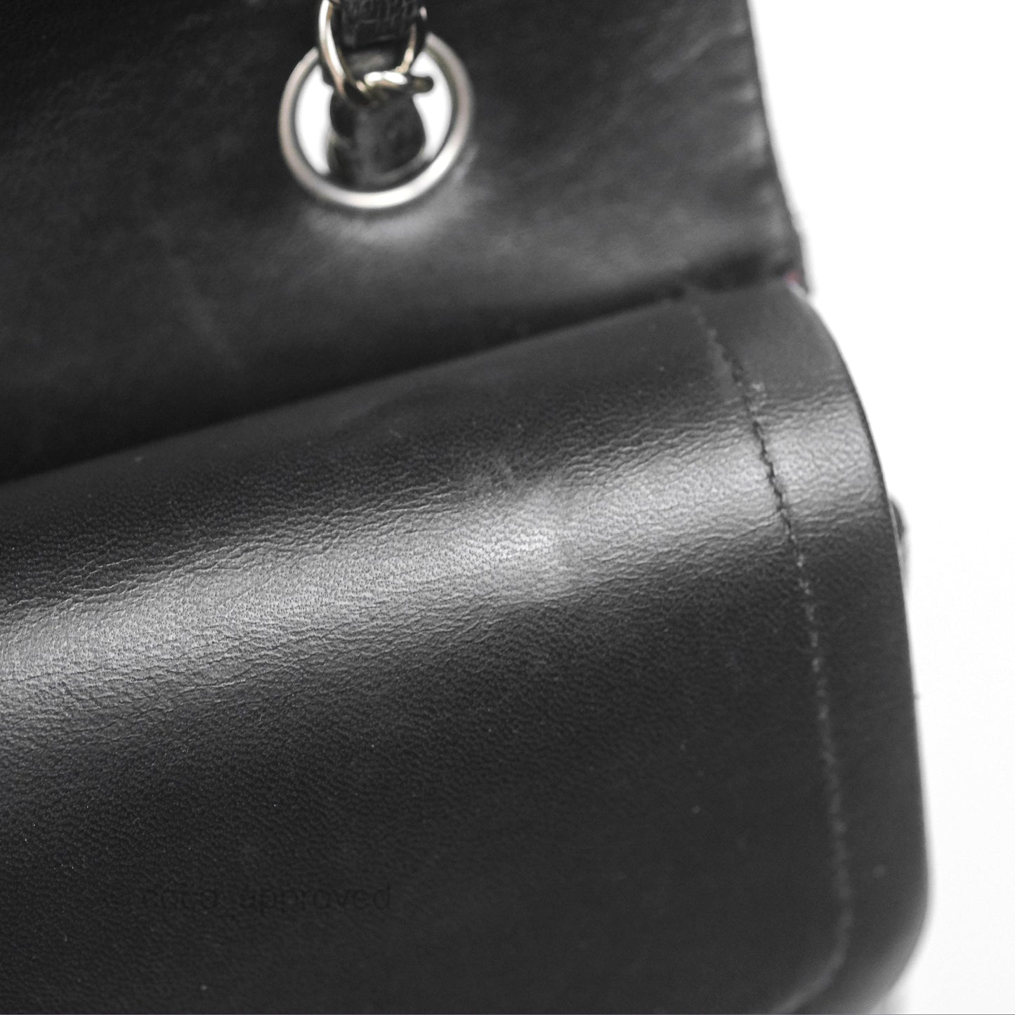 Chanel Classic M/L Medium Flap Quilted Black Lambskin Silver Hardware