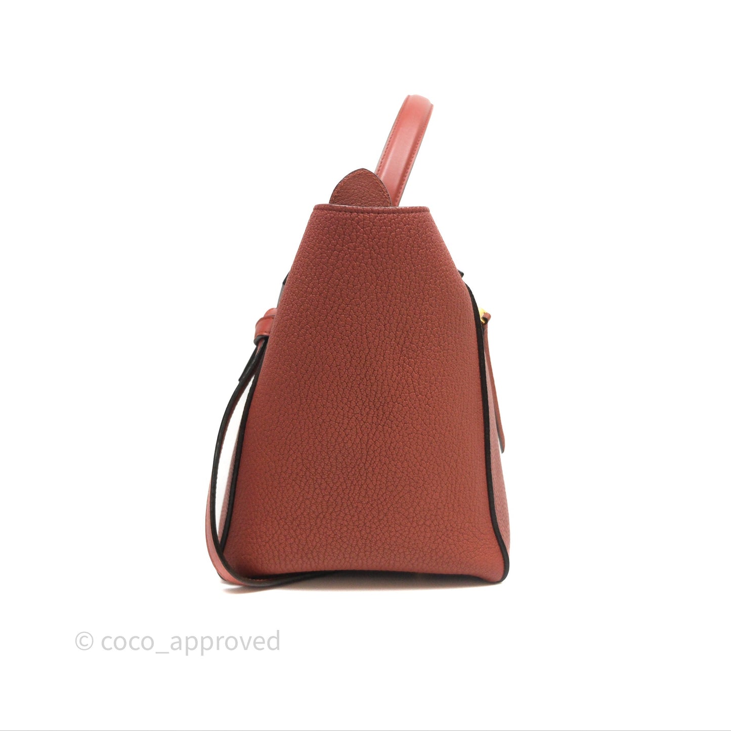 Celine Mini Belt Bag Brick Red Grained Goatskin Gold Hardware