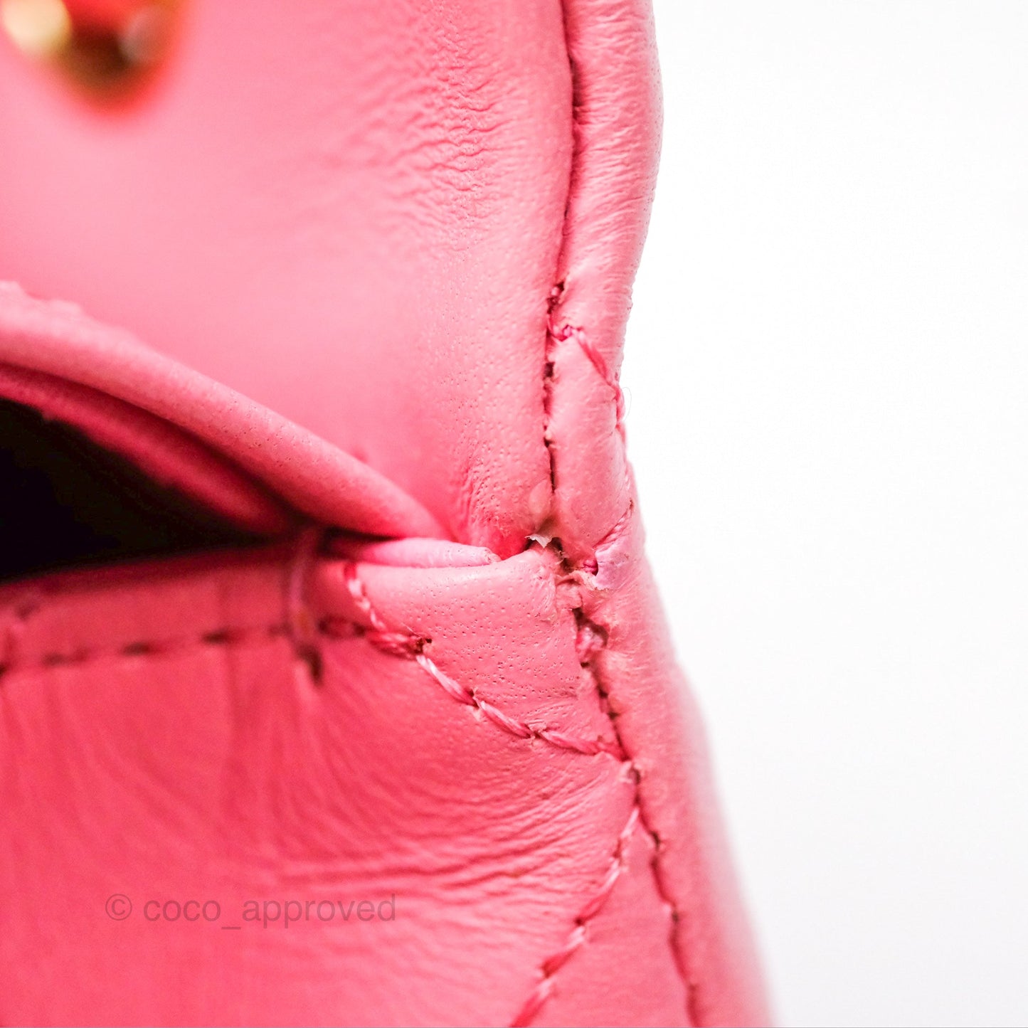 Chanel Small Classic Quilted Flap Pink Lambskin Gold Hardware