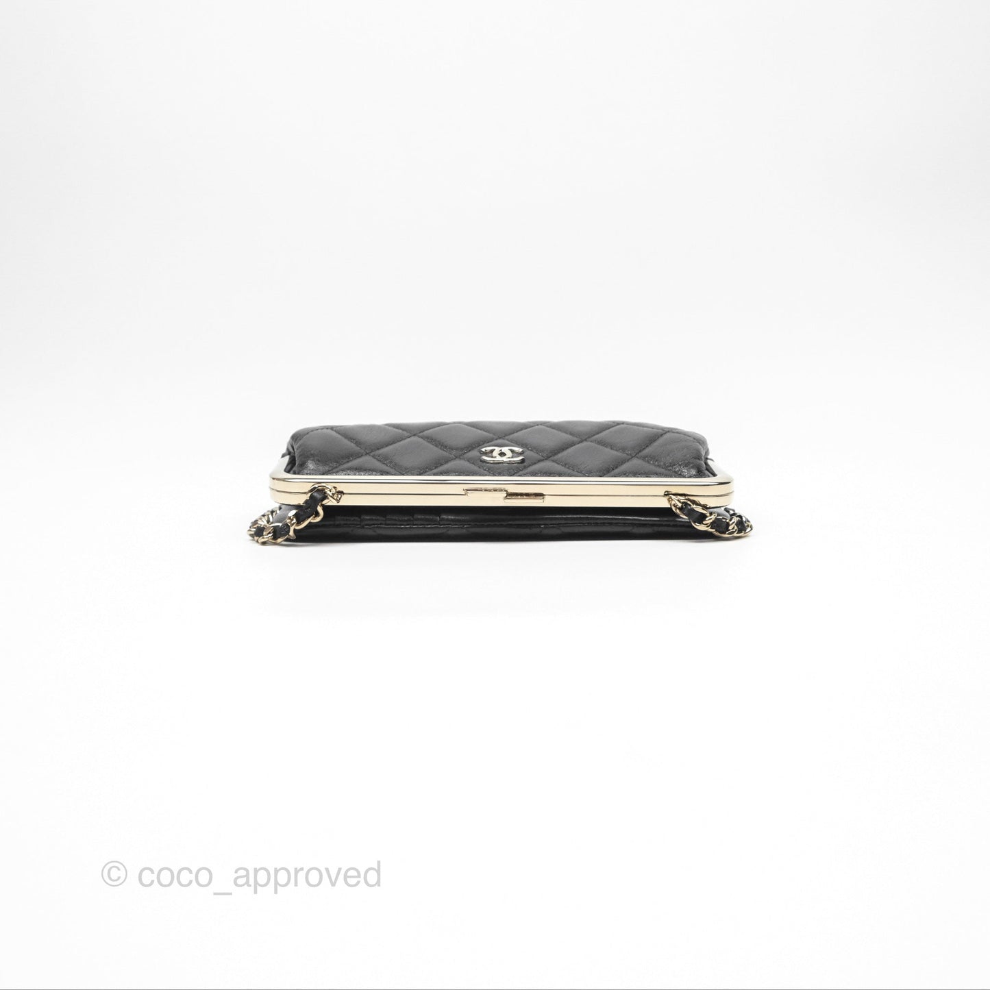 Chanel Clutch on Chain Black Calfskin Gold Hardware
