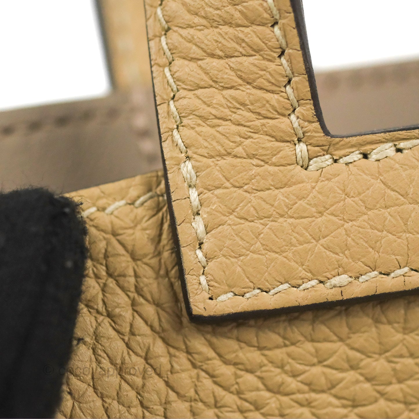 Hermès Halzan 25 Trench/Etoupe Clemence Gold Hardware