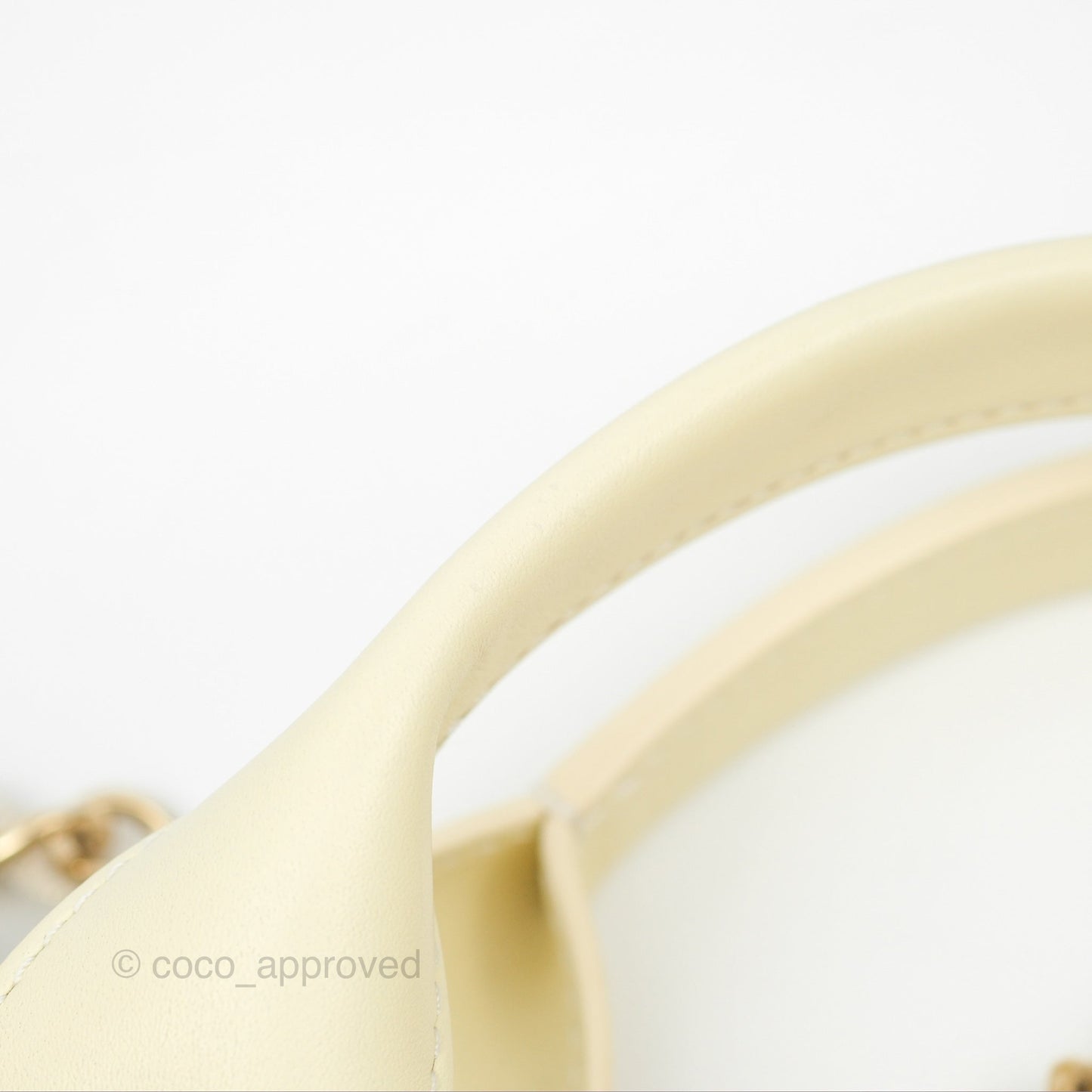 Chanel Large Deauville Ivory/Gold Canvas Gold Hardware