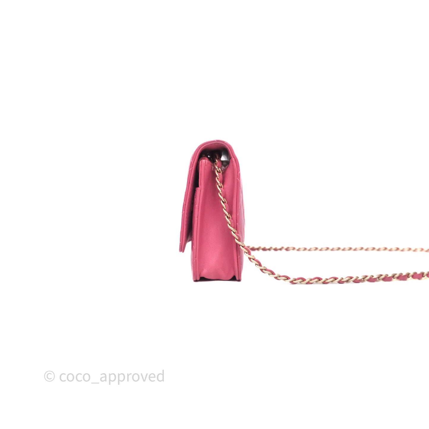 Chanel Quilted Classic WOC Pink Lambskin Gold Hardware