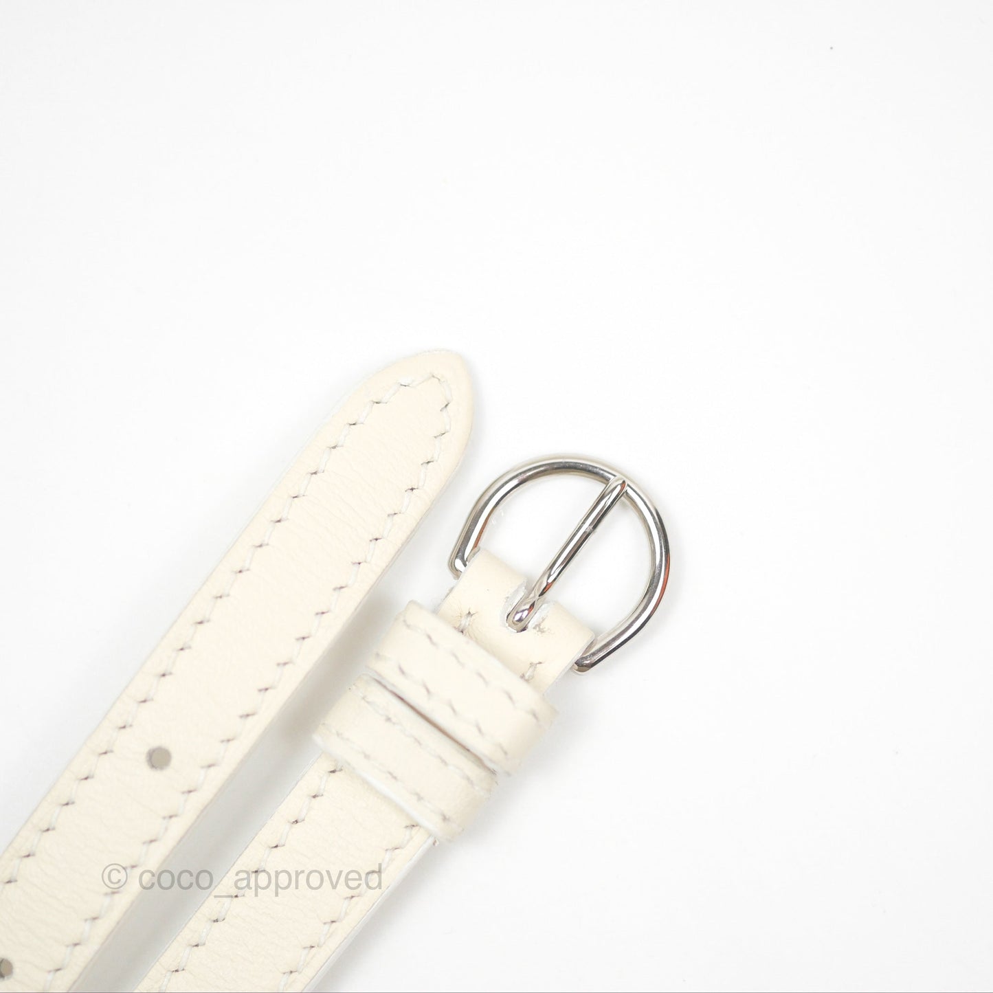 Hermès 24/24 21 Mini Blanc 01/ Nata I2 Evercolor/ Swift Palladium Hardware
