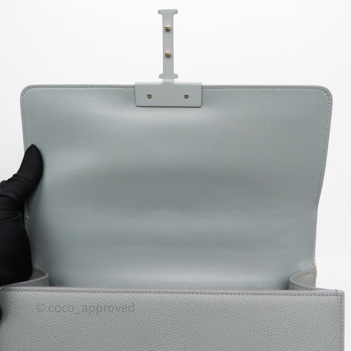 Dior 30 Montaigne Bag Grey Ultra Matte Grained Calfskin