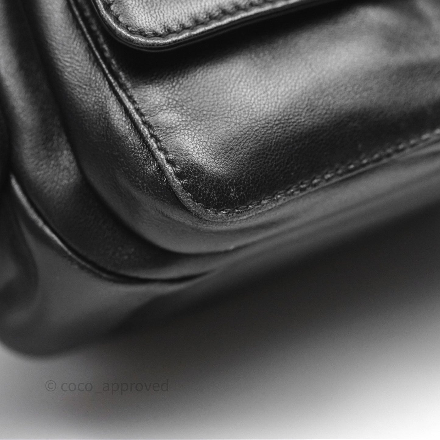 Miu Miu Nappa Leather Pocket Bag Black Lambskin Gold Hardware
