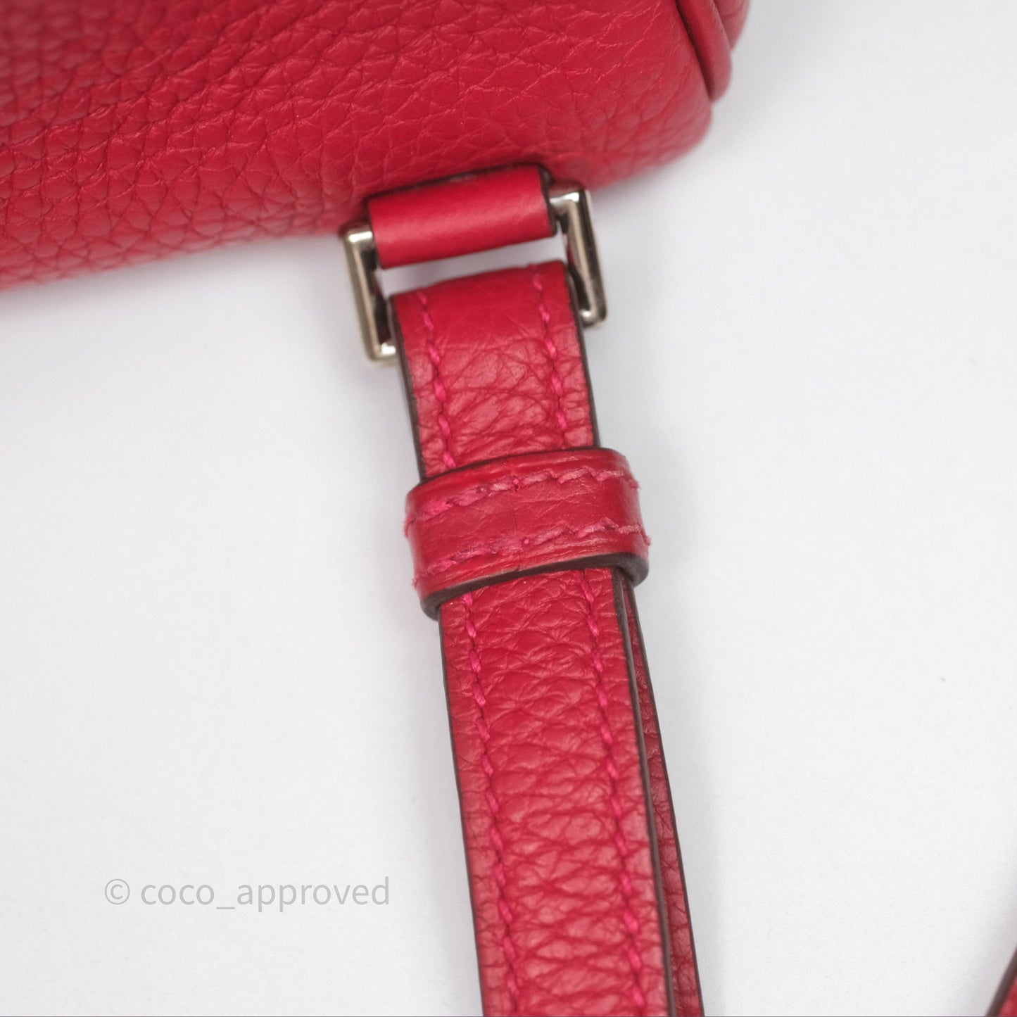 Hermès Kelly Ado Backpack Red Rouge Clemence Palladium Hardware