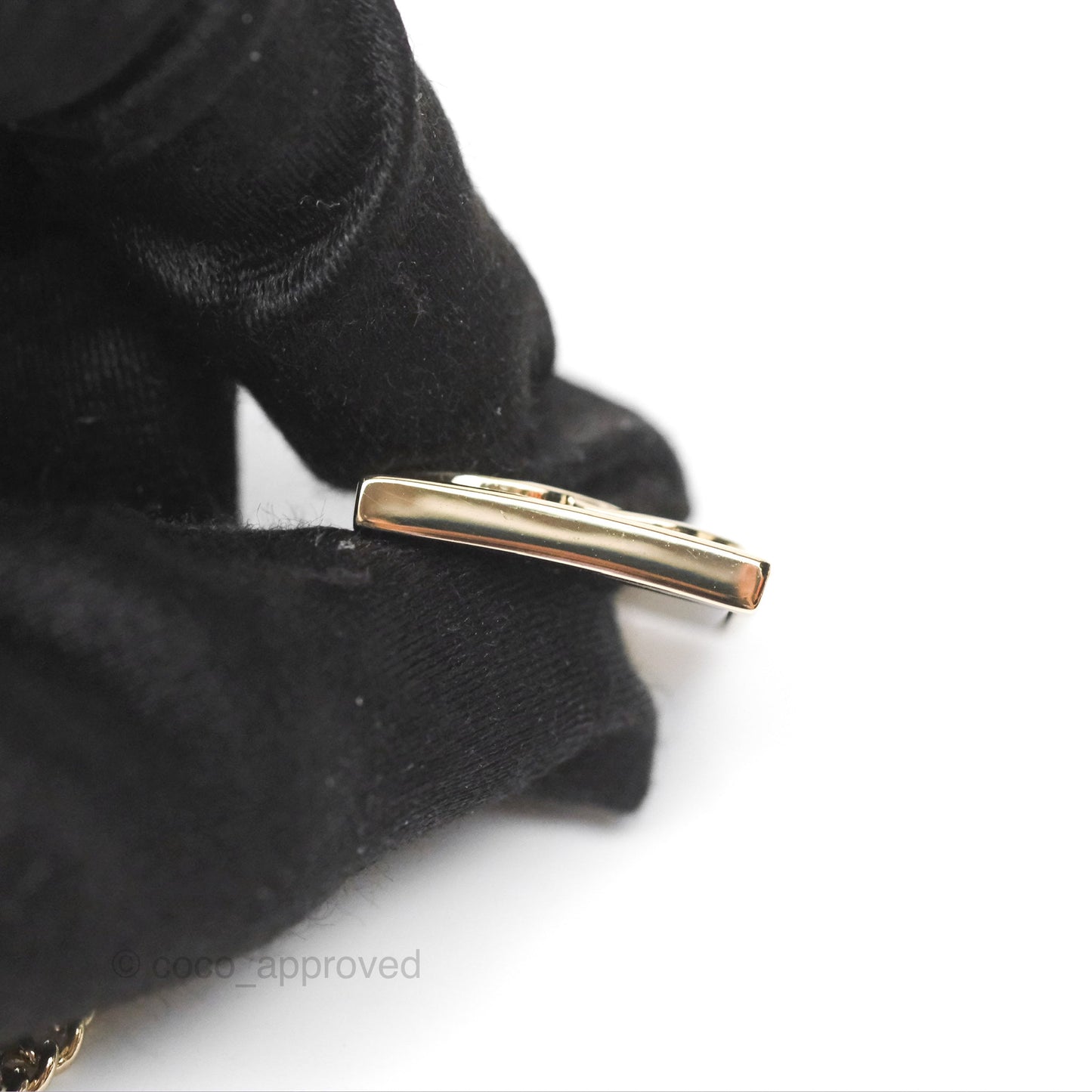 Chanel Square CC Necklace Gold Tone 23B