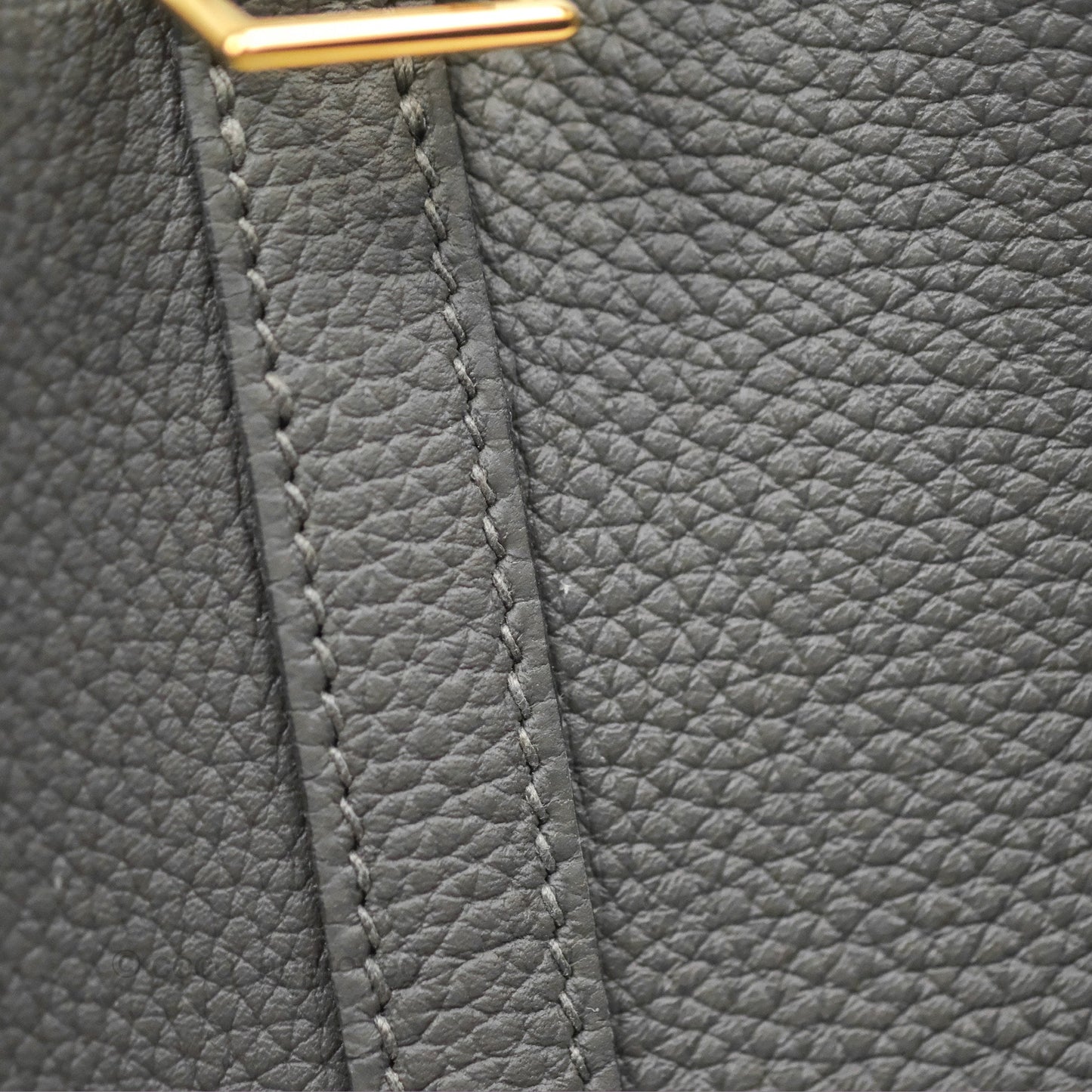 Hermès Picotin 22 Graphite Taurillon Maurice Gold Hardware