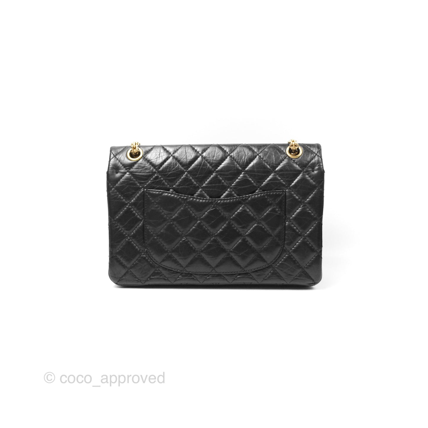 Chanel Reissue 226 Quilted Black Aged Calfskin Aged Gold Hardware