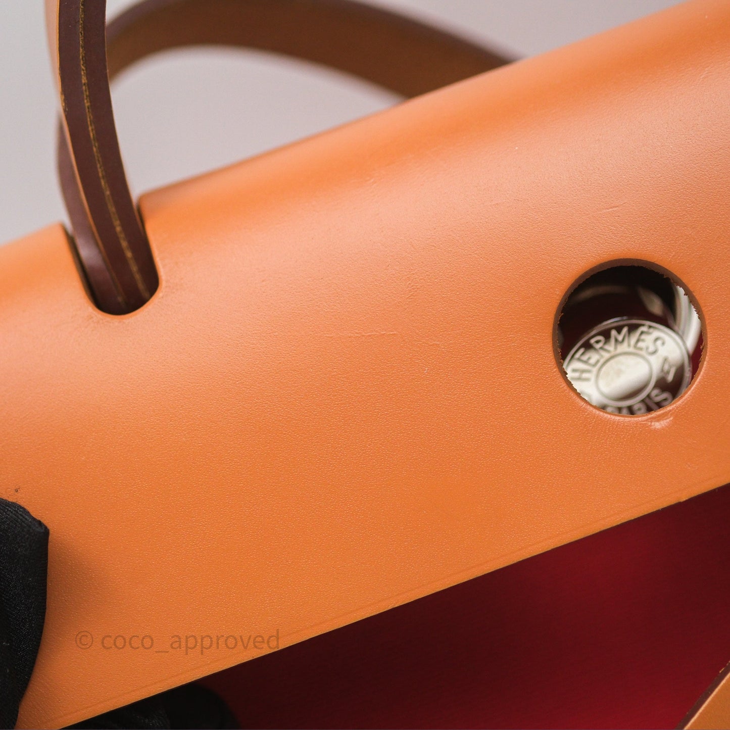 Hermès Herbag Zip 31 Red/Natural Canvas Palladium Hardware