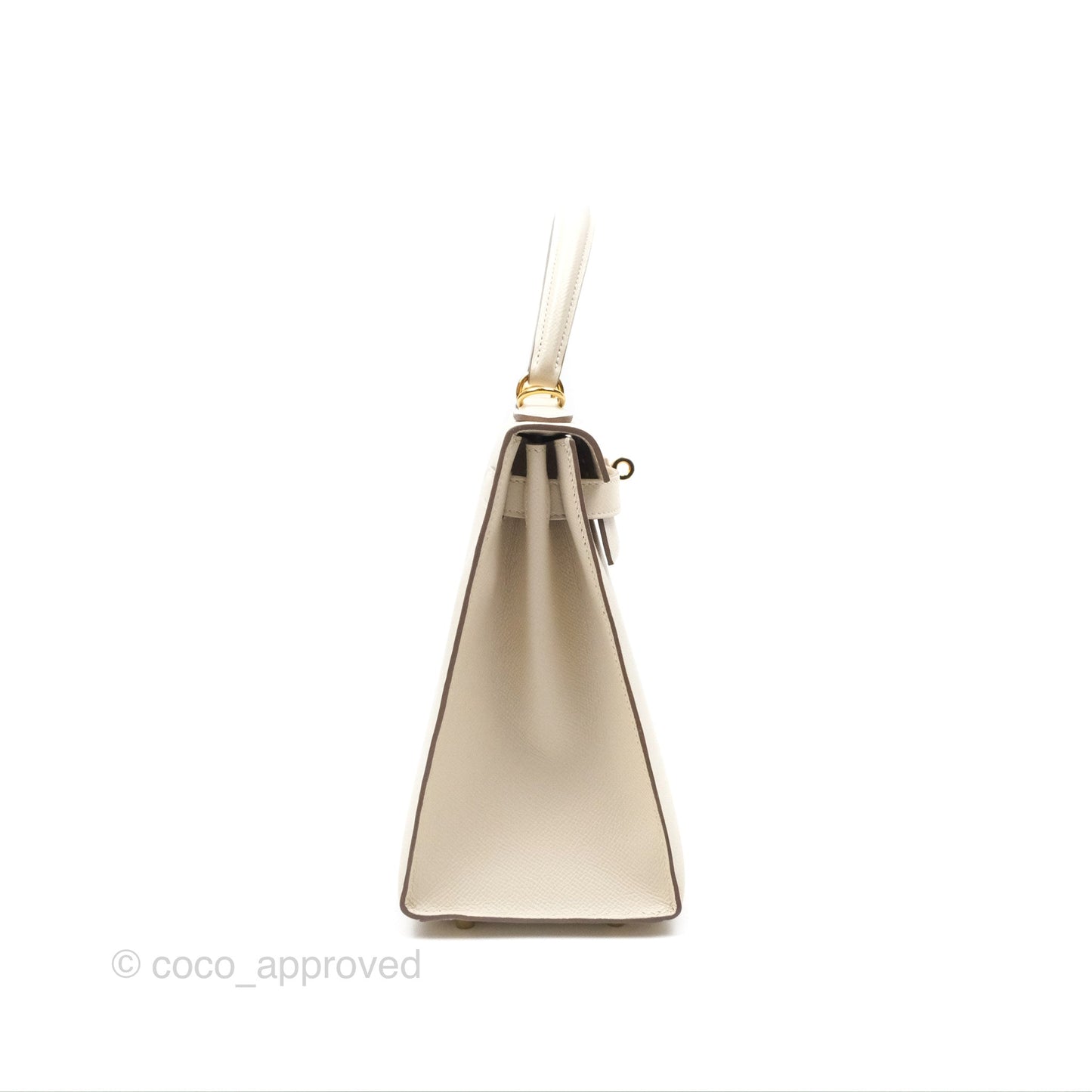 Hermès Kelly 28 Sellier Craie 10 Epsom Gold Hardware