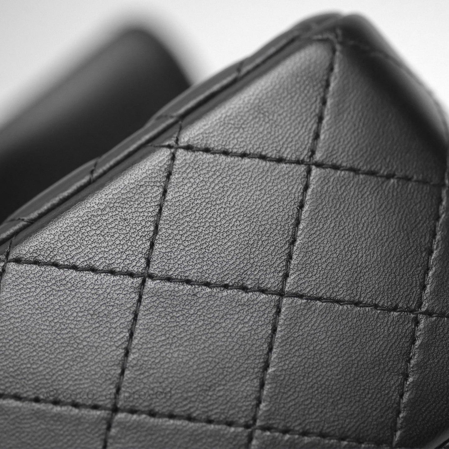 Chanel Mini Square Flap Quilted Black Lambskin Gold Hardware