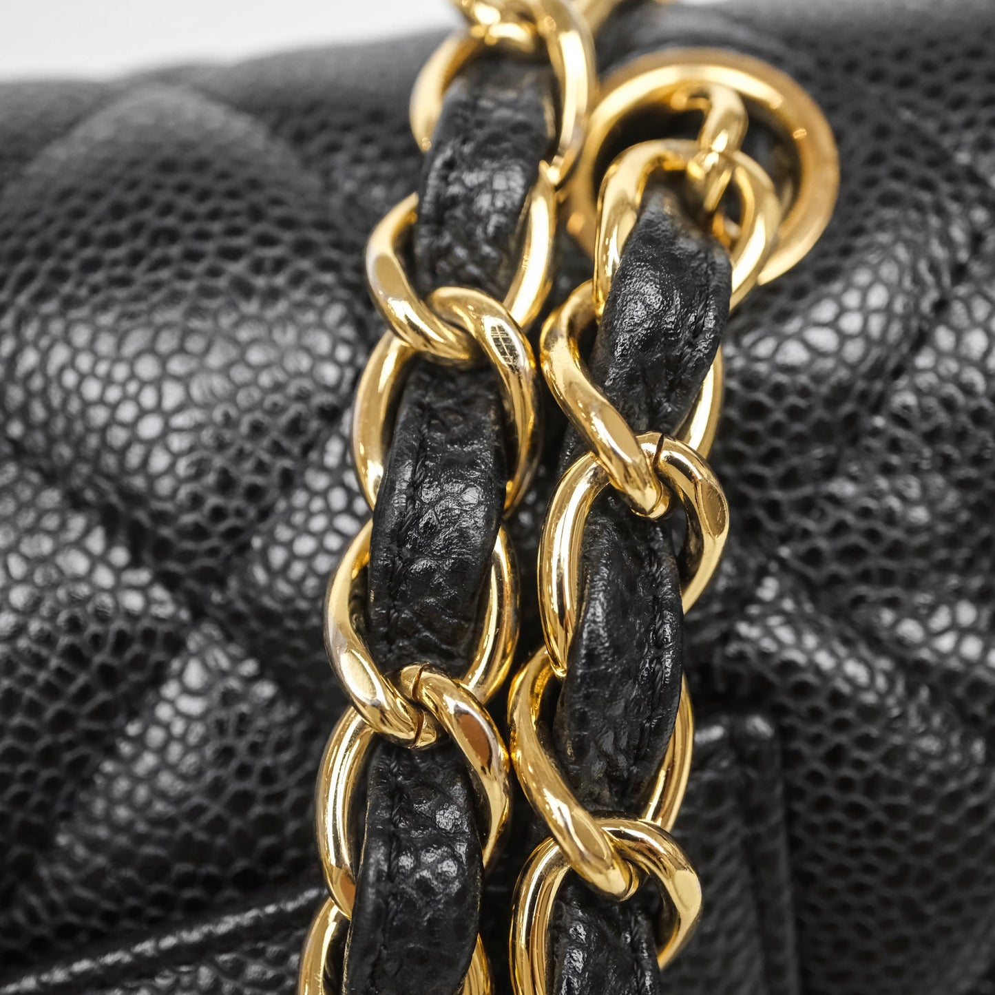 Chanel Jumbo Double Flap Black Caviar Gold Hardware⁣⁣
