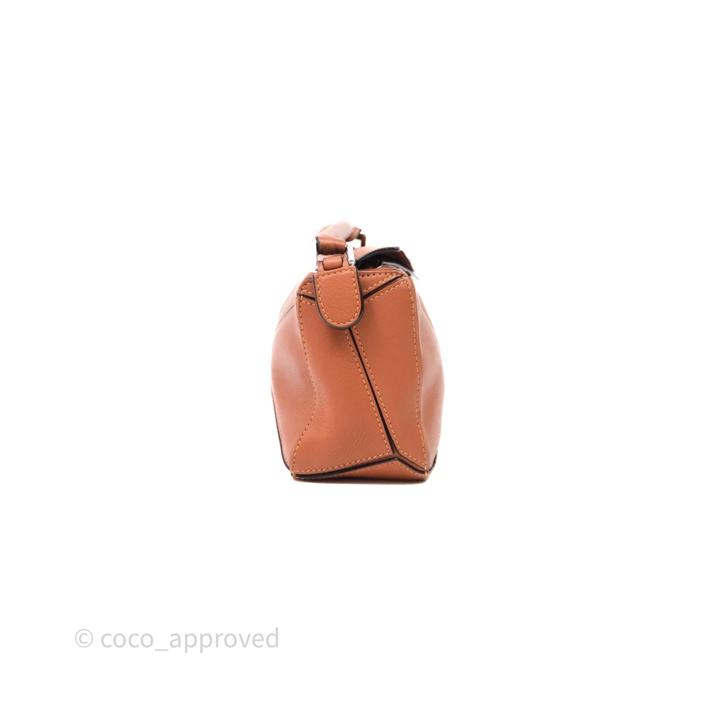 Loewe Mini Puzzle Bag Tan Calfskin Gold Hardware