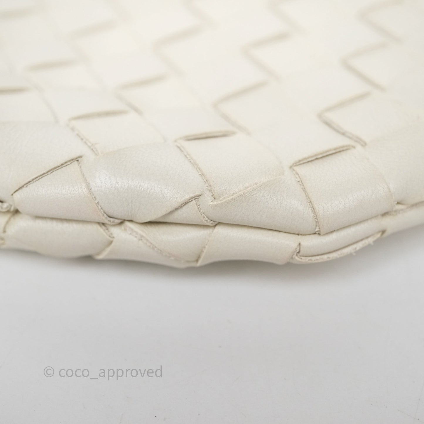 Bottega Veneta Small Turn Pouch Nappa Intrecciato White
