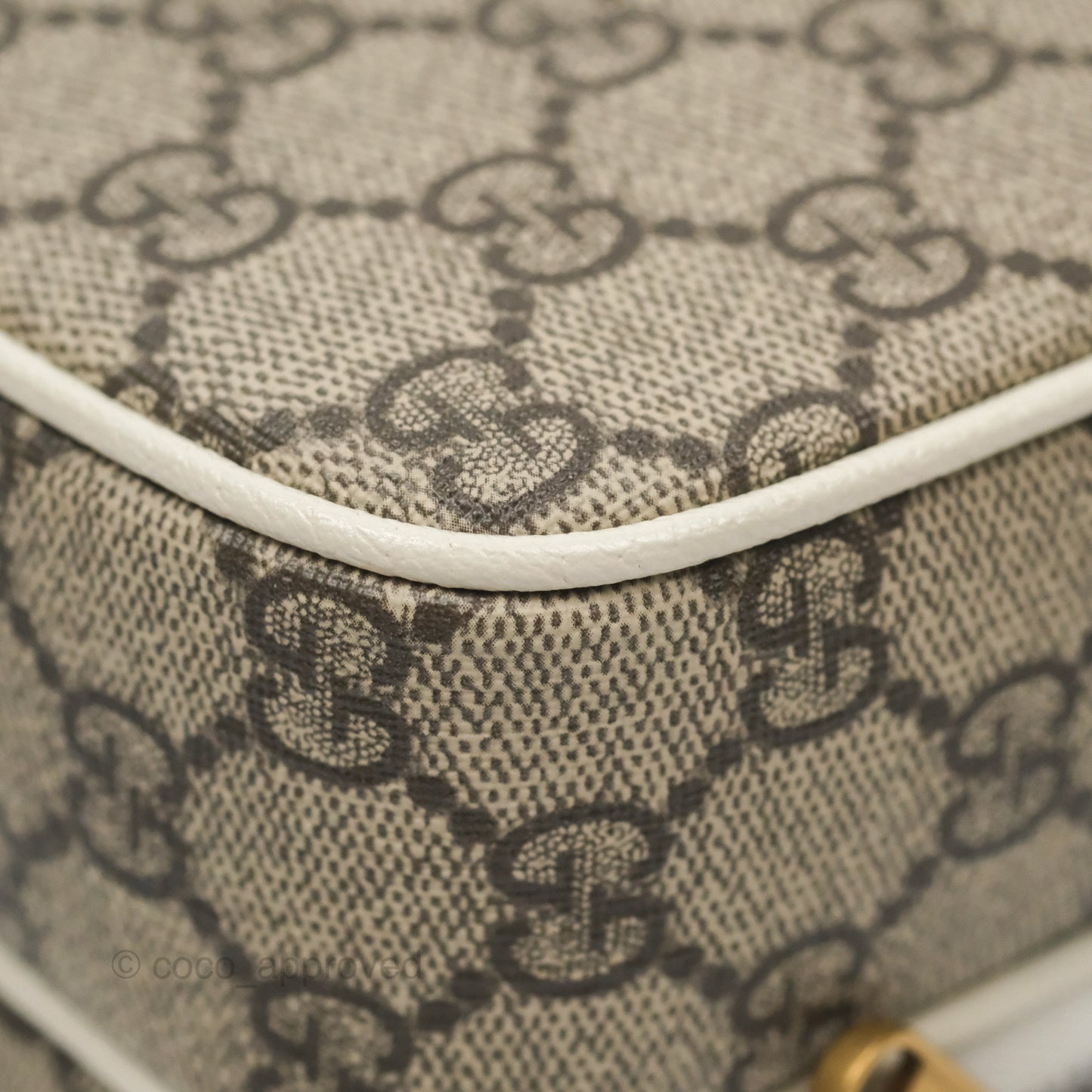 Gucci Ophidia GG Supreme Mini Crossbody Bag White