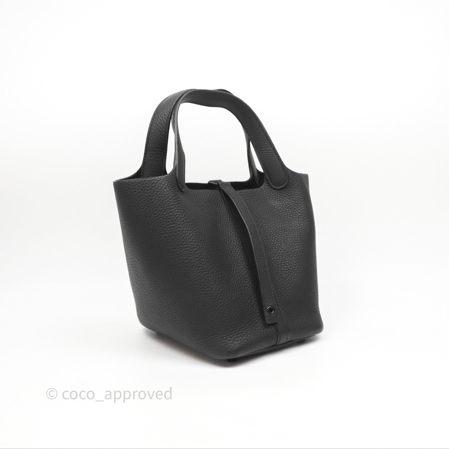 Hermès Picotin 18 Black Noir Clemence So Black Hardware