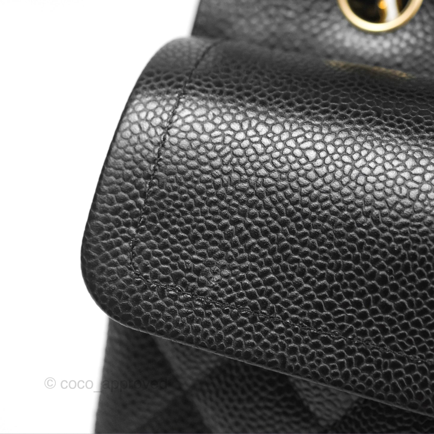 Chanel Small Classic Flap Quilted Black Caviar Gold Hardware