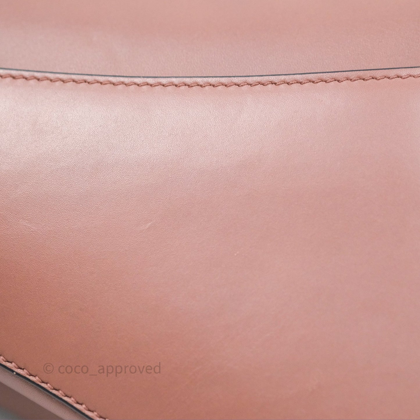 Christian Dior Mini Saddle Bag Rose Taupe Grained Calfskin Gold Hardware