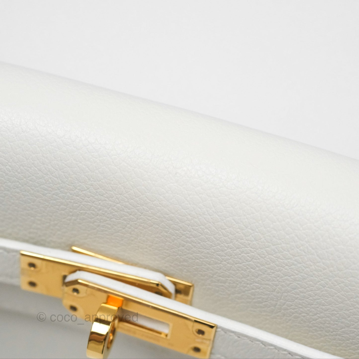 Hermès Kelly Danse II Bag White Evercolor Gold Hardware