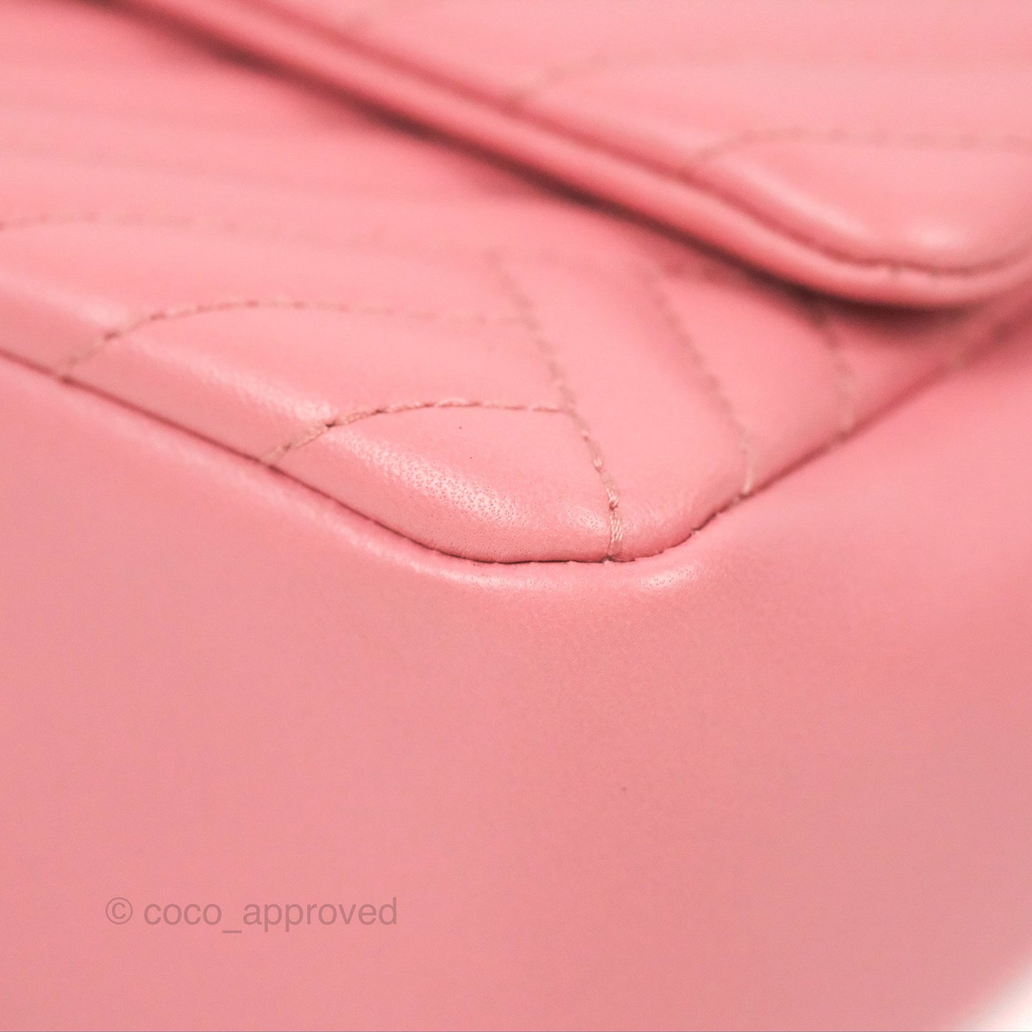 Chanel Small CC Crossing Flap Pink Lambskin Gun Metal Hardware