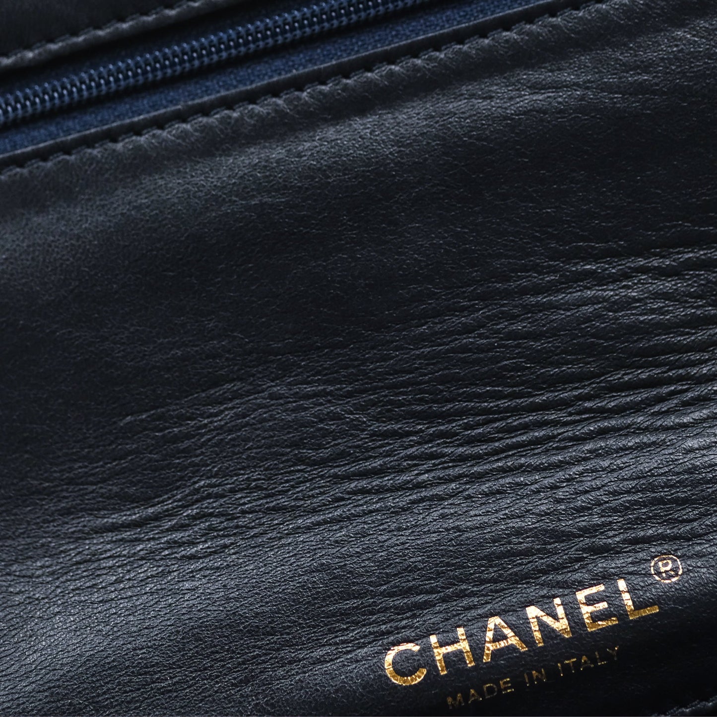 Chanel Golden Class Wallet on Chain WOC Navy Lambskin Gold Hardware