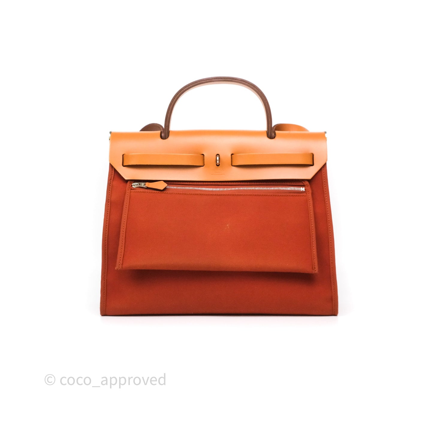 Hermès Herbag Zip 31 Cuivre Canvas Palladium Hardware