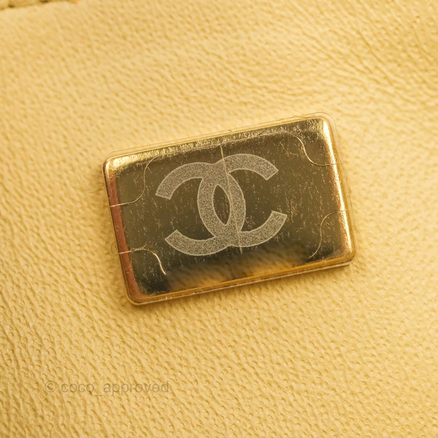 Chanel Mini Square Quilted Yellow Lambskin Gold Hardware