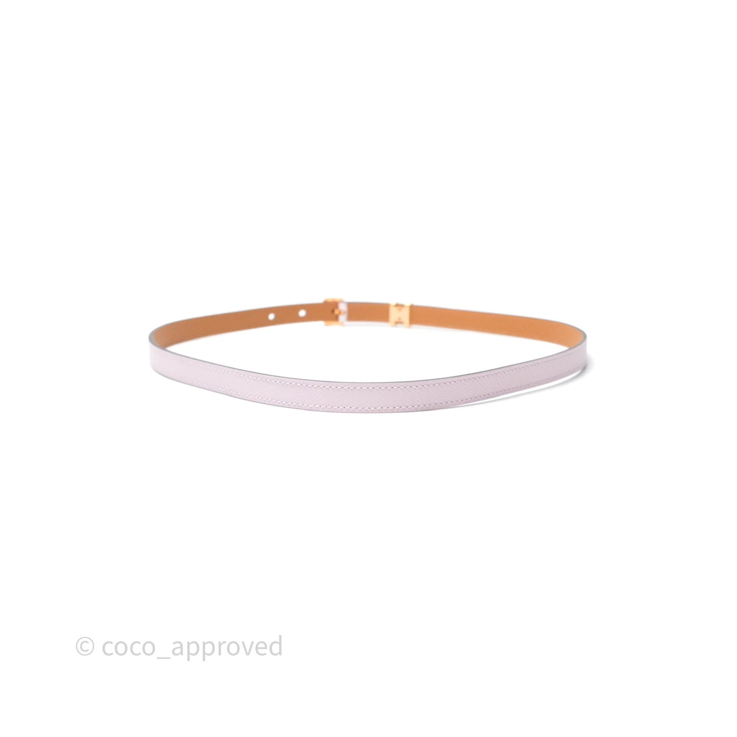 Hermès Pop H 15 Belt Epsom Mauve Pale Rose Gold Hardware