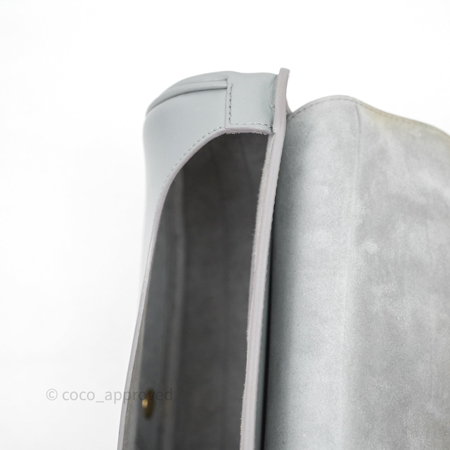 Christian Dior Medium Bobby Flap Grey Box Calfskin