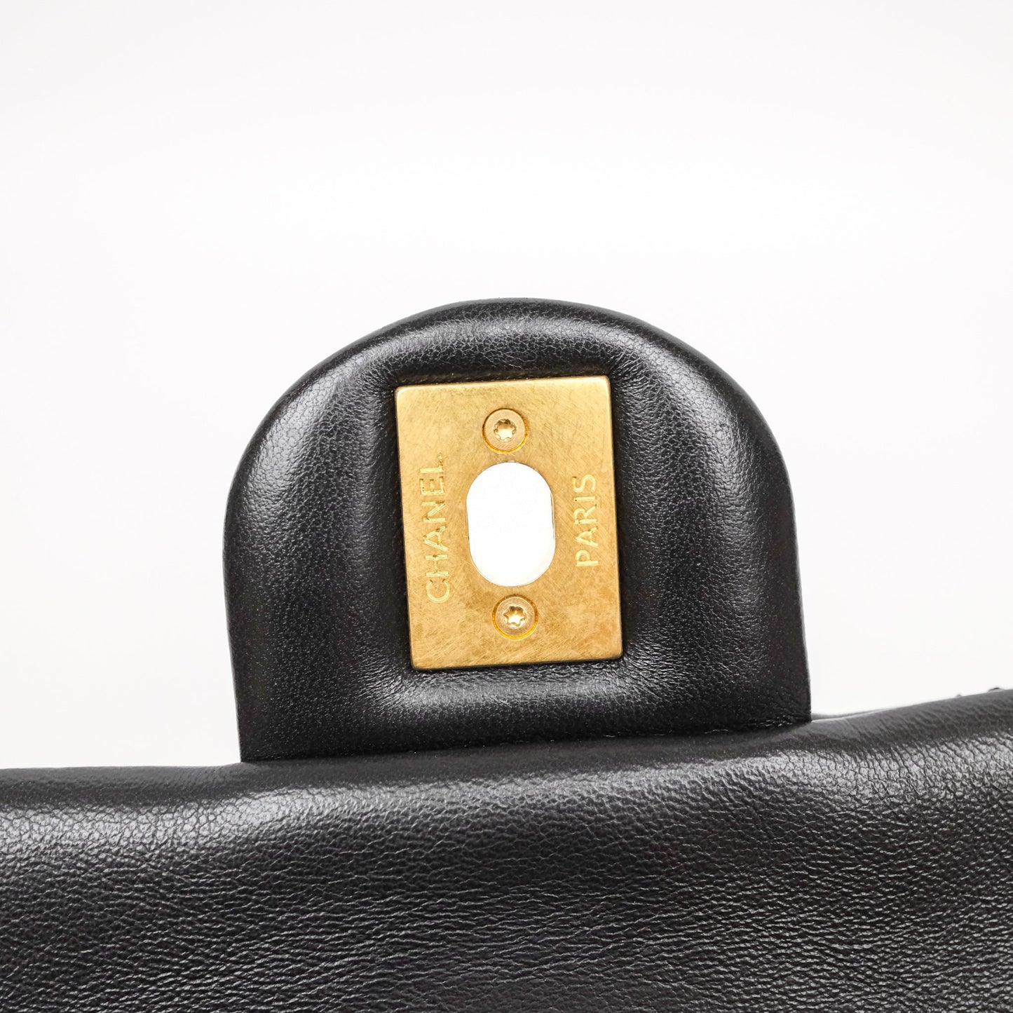 Chanel Small All Slide Adjustable Chain Flap Bag Black Lambskin Aged Gold Hardware 22K