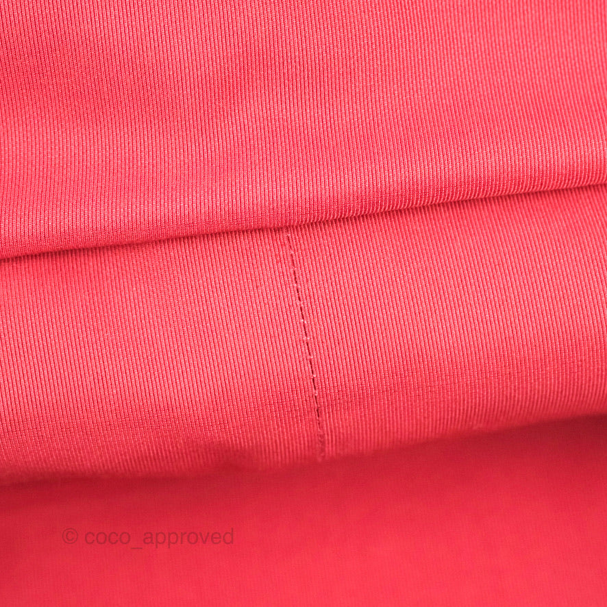 Chanel Aquarium PVC Coral Pink Crumpled Calfskin Silver Hardware