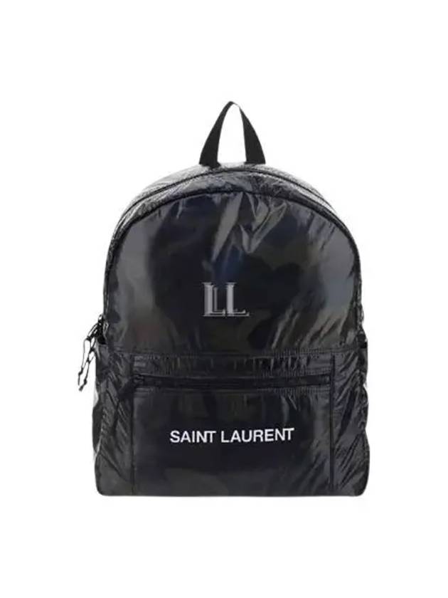 Luxury Saint Laurent Logo Nuxx Nylon Backpack Camo